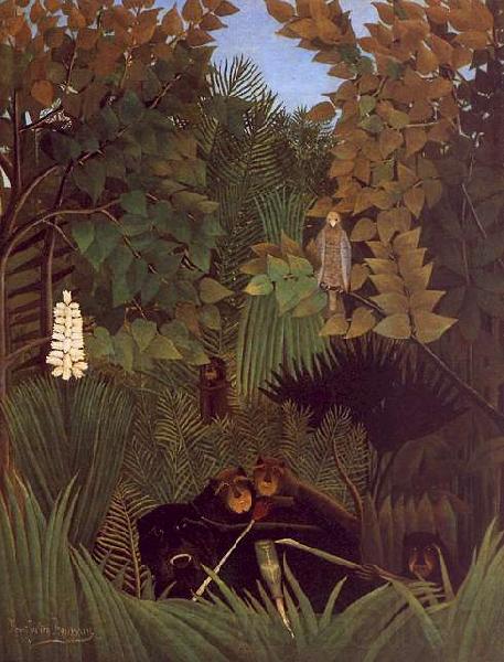 Henri Rousseau The Monkeys Spain oil painting art